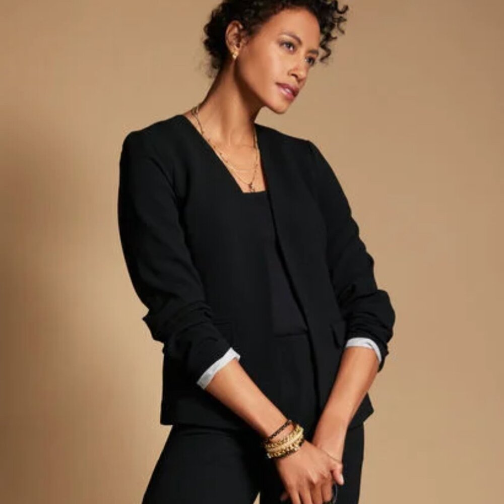 Talbot's NWT Easy Travel Open Front Jacket, Misses 16